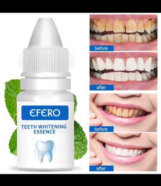 Sérum de nettoyage liquide et blanchiment des dents.
