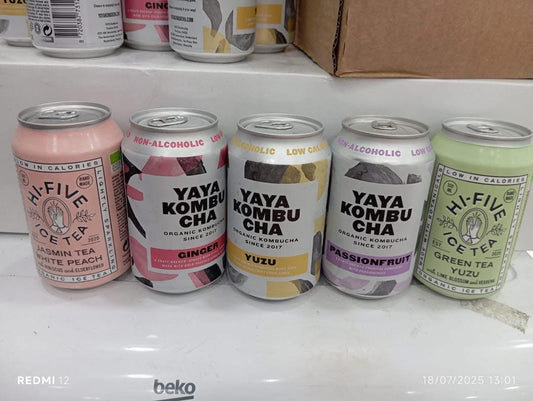 La Boissons pour soigner les maux du quotidien Yaya Kombucha &amp; Hi-Five Ice Tea